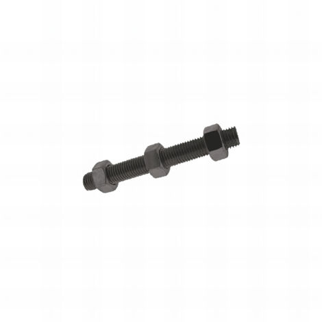 25 Tirants avec 3 Ecrous 4,6 Acier Brut - diamètre 20 mm - Longueur 200 mm - Diamètre 20 mm