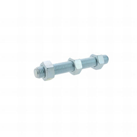 25 Tirants avec 3 Ecrous 4,6 Acier zingués - diamètre 20 mm - Longueur 200 mm - Diamètre 20 mm