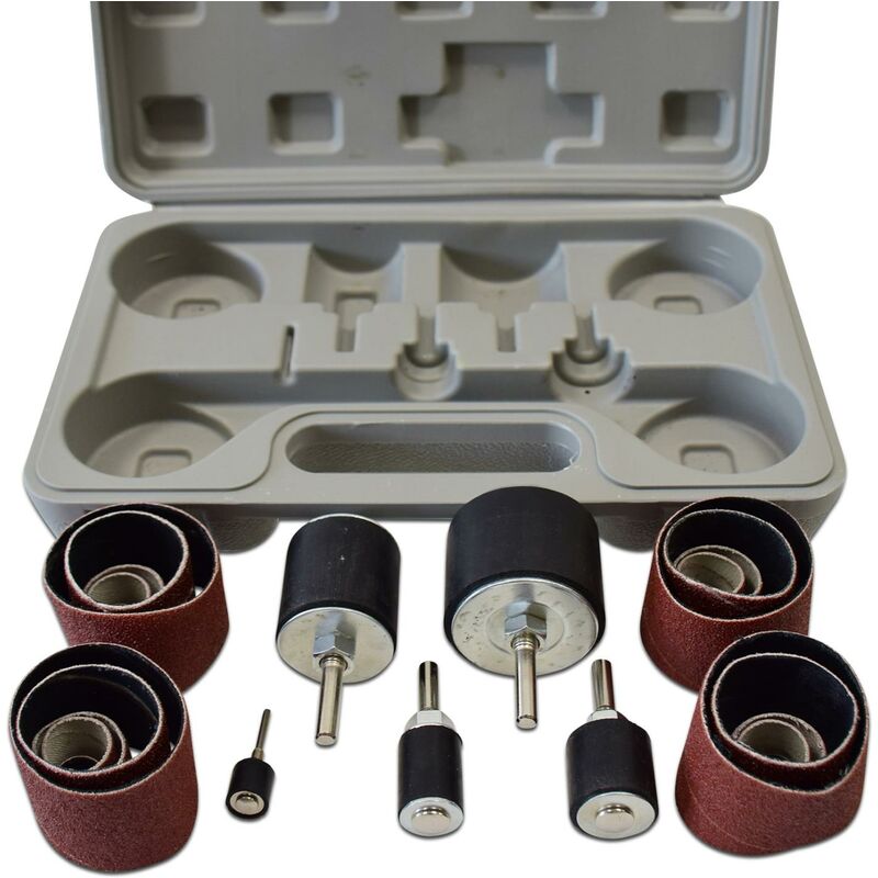 25-tlg. Schleifhülsen   Schleifwalzen Set K80 bis 50mm Bohrmaschine ...