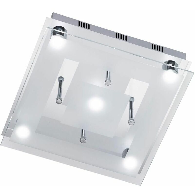 

Lámpara de techo LED de 25 vatios, iluminación interior, lámpara de techo, lámpara cromada, Wofi 961605010300