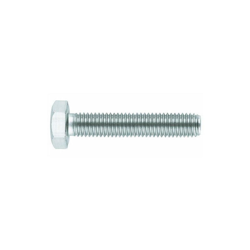 Vis métrique - Tête hexagonale - Filetage total DIN-933 - Zingué M6 x 50 - Boite de 250
