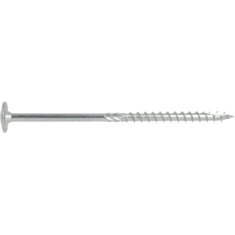 25 Vis Vking Disque Torx zingués blanc - 10,0 mm - (Embout Inclus) - Diamètre 10 mm