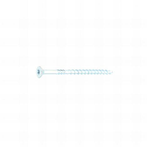 25 Vis Vking tête fraisée Torx zingués blanc - 10,0 mm - Diamètre 10 mm