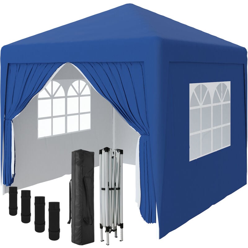 2.5 x 2.5m Garden Pop Up Gazebo Marquee Patio Canopy Wedding Party Tent- Blue