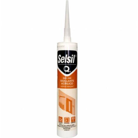 25 x cartucho de silicona acr�lica Selsil blanco 310 ml