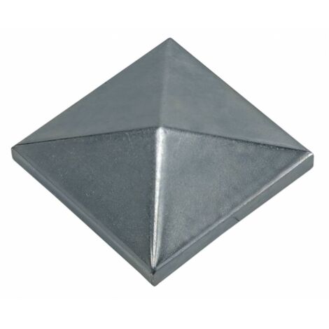 25 x COPRIPILASTRO ACCIAIO QUADRO 100X100 MM