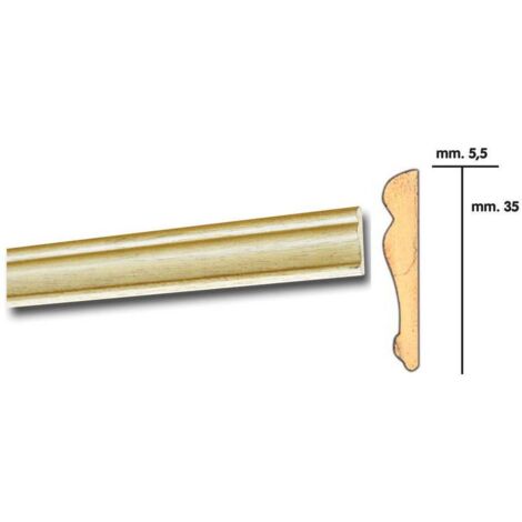 25 x CORNICE P/PARATI 5,5X35 BAROCCO 200 CM ROVERE