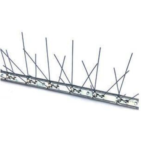 25 x DISSUASORE P/VOLATILI BASE INOX 100CM 80 SPILLI AISI 201