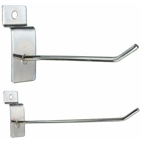 25 x Lamellenwand-Einzelhakenstift-Ladendisplay-Halterung, 100 mm