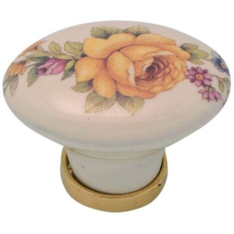 25 x POMOLO PORCELLANA OVALE C/BASE F/18 24X34X25 MM