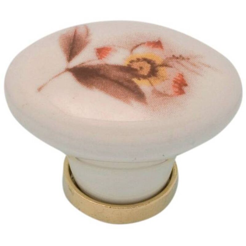 25 x bouton ovale en porcelaine w / base f / 13 34x25