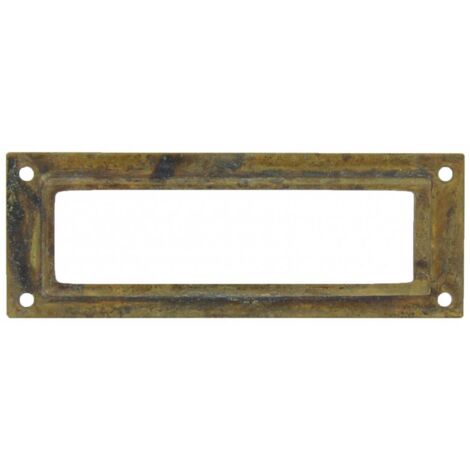 25 x PORTAETICHETTA OTTONE 45123 80X29 MM ANTICATO