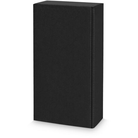 25 x Präsentkarton für 2 Flaschen 360x180x90 mm Kraftpapier Schwarz