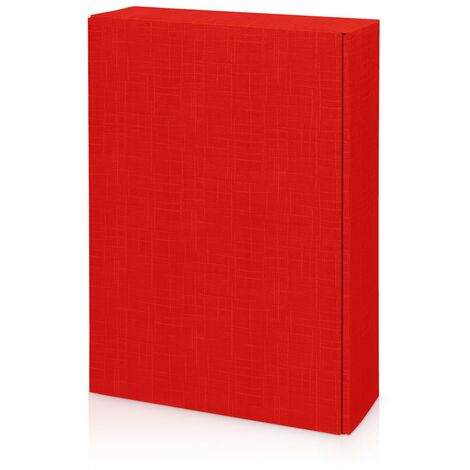25 x Präsentkarton für 3 Flaschen 360x250x90 mm strukturgeprägt Rot