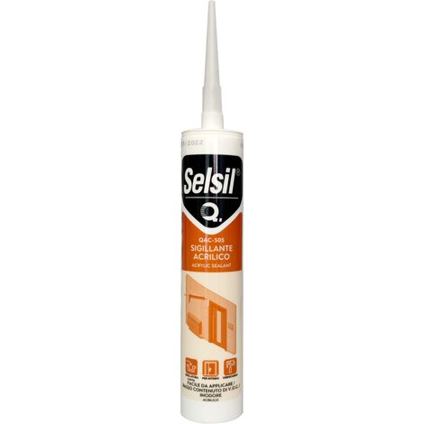 25 x selsil cartuccia silicone  acrilico  bianco 310ml