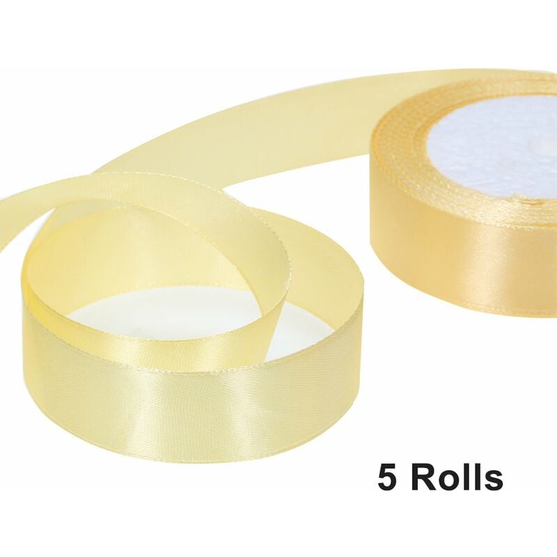 

25 yardas / rollo 25 mm de ancho cinta de saten de seda bricolaje decoracion del banquete de boda arco artesania tarjeta de invitacion envoltura de