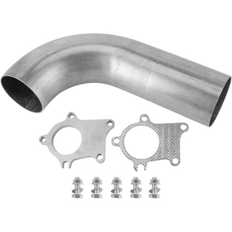 2,5-Zoll-Turbolader-Downpipe 90-Grad-Edelstahl-Auspuffkrümmer für 5-Loch-T3/T4-Turboladerflansch.