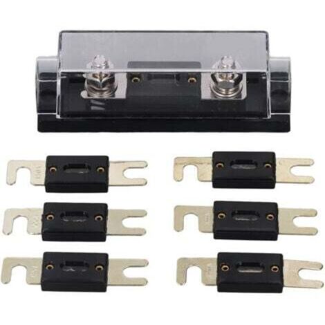 250-A-48-V-Sicherungshalter, vergoldete Oberfläche, transparente Abdeckung, Inline-Sicherungshalter für Auto und Wohnmobil