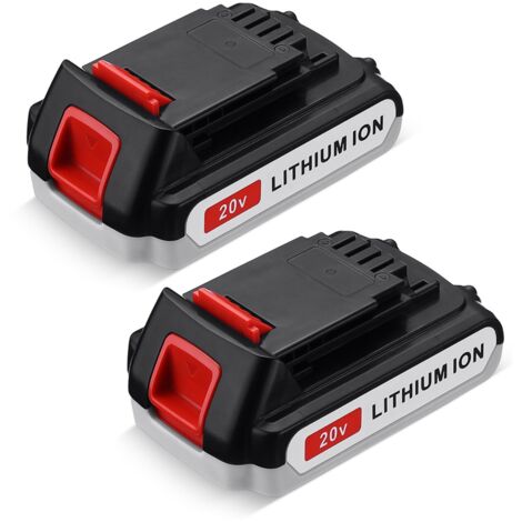 2×5.0 Ah Ersatz für Schwarz und Decker 20V Batterie LB20 LBXR20 LBXR20 LBXR20 LBXR20B-OPE-2 LB2X400 LST220 Drahtlose elektrische Werkzeuge