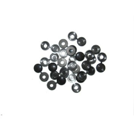 Capuchons cache-rivets noirs - Lot de 4