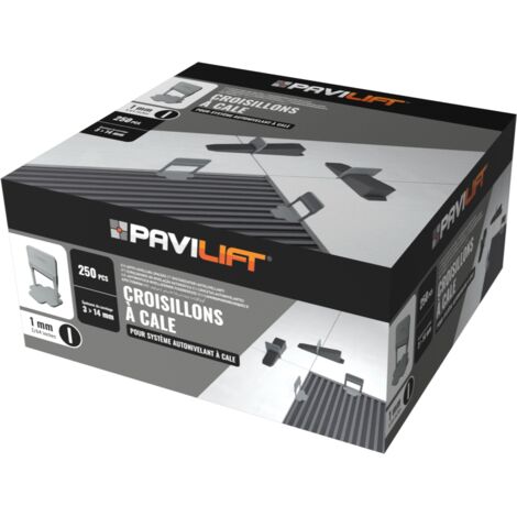 250 Croisillons autonivelants à cale en "I" 1mm (carrelage de 3 à 14mm) PAVILIFT