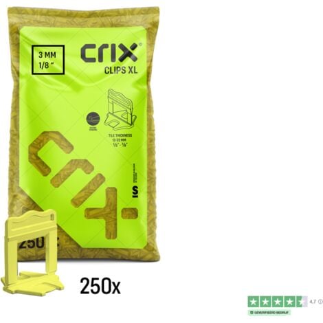 250 croisillons de carreleur 3mm autonivelants qualité supérieure - pour carreaux XL de 12 à 22mm - CRIX