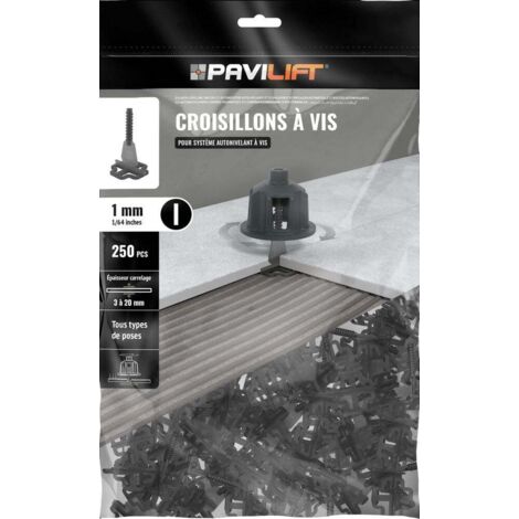250 Croisillons en "I" Autonivelant de 1mm (carreaux de 3 à 20mm) PAVILIFT