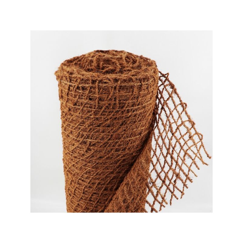 Aquagart - 250 m filet anti-érosion, natte de bordure de bassin en fibre de coco 1 m de large, liner pour bassin de jardin, natte en fibre de coco