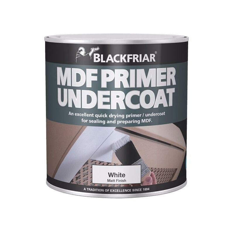 Blackfriar - BF0380001F2 Quick Drying mdf Acrylic Primer Undercoat 250ml BKFMDFP250