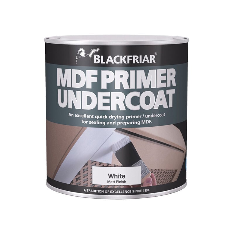 Blackfriar - BF0380001E2 Quick Drying mdf Acrylic Primer Undercoat 500ml BKFMDFP500