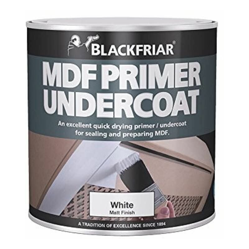 BF0380001D2 Quick Drying mdf Acrylic Primer Undercoat 1 litre BKFMDFP1L - Blackfriar