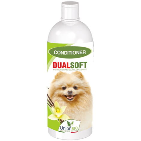250 ml d'après-shampooing Dual Soft: Dual Soft conditionneur restructurant et volumisant pour chiens, démêle les nœuds et nourrit le poil, parfumé à la vanille