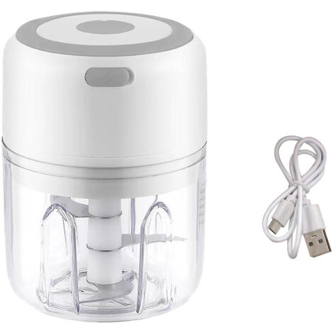 250 ml kabelloser elektrischer Knoblauchzerkleinerer, multifunktional, abnehmbarer Mini-Zerkleinerer für Ingwer und Zwiebeln