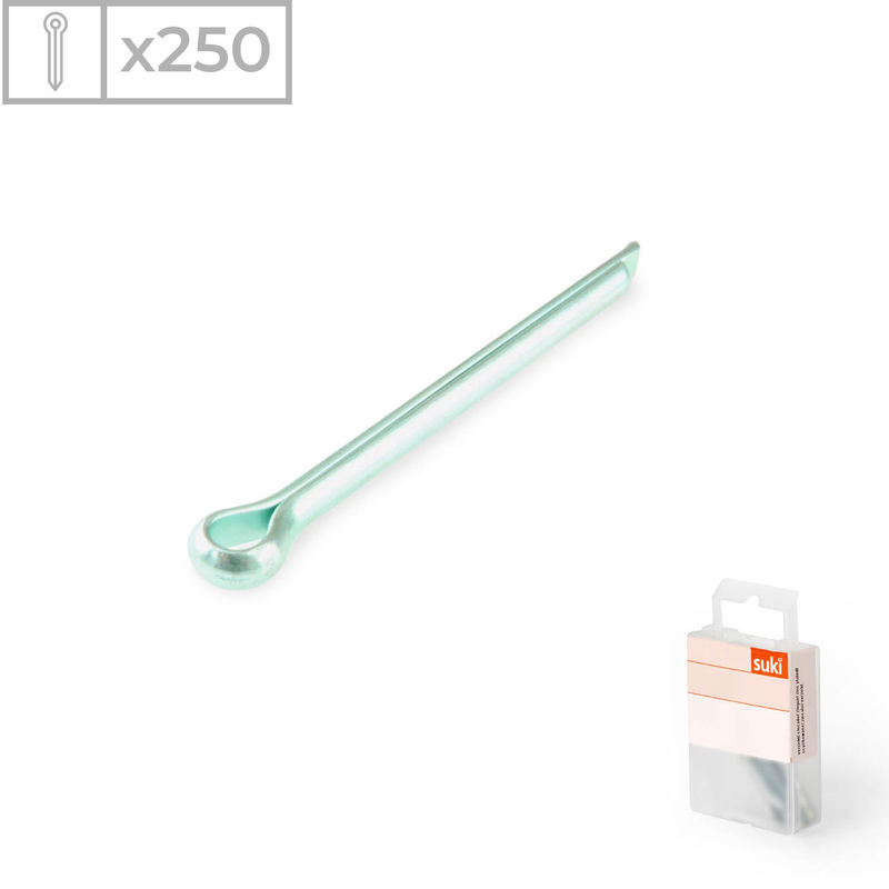 

250 Pasadores con aletas fabricados en acero zincado y 2,0x32mm