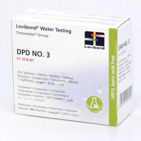 250 Pastiglie Reagenti DPD3 Lovibond per Misurazione Cloro Totale per Fotometro Elettronico Scuba / MD / PM600 / Multidirect
