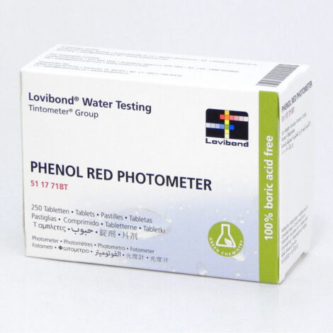 250 Pastiglie Reagenti PH RED PHENOL Lovibond per Misurazione del PH per Fotometro Elettronico Scuba / MD / PM600 / Multidirect