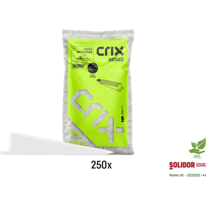 Solidor - Lot de 250 cales pour croisillons autonivelants qualité supérieure - crix