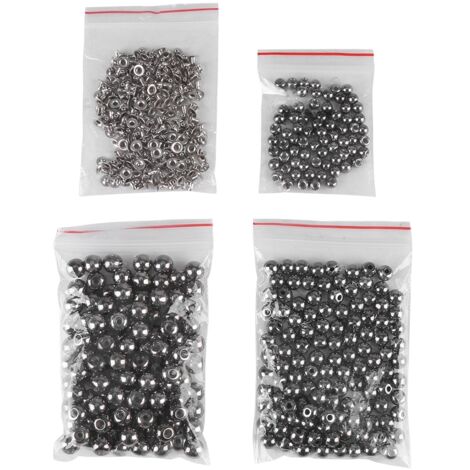 250 pièces Boutons Rivets Noirs 6mm 8mm 10mm pour Sacs Jeans Décoration Cuir