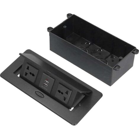 250-V-Tischsteckdose, Bodensteckdosen, Pop-up-Steckdosen, Tischleisten-Hub-Anschlussbox, Dual-USB-Steckdose J29 für Bürotisch