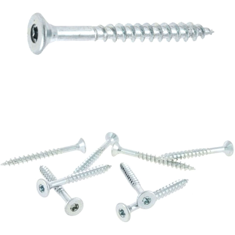 Rotofor - 250 vis agglo tête fraisée Torx acier zingués blanc longueur 60 mm - 60/36