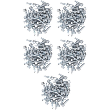 250 vis autoperceuses M4,2 x 16 mm en acier au carbone galvanisé, tête hexagonale de rechange