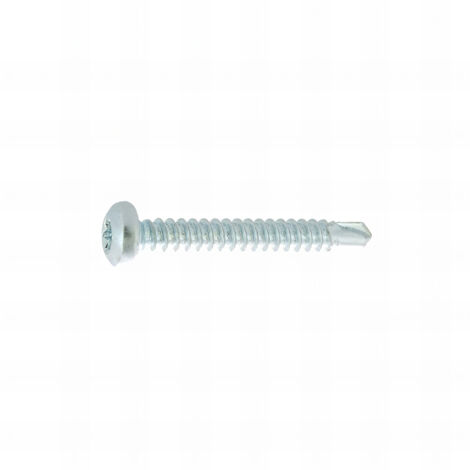 250 Vis Autoperceuses tête cylindrique Torx acier zingués blanc DIN7504M - diamètre 4,8 mm - Longueur 38 mm mm - Diamètre 4.8 mm