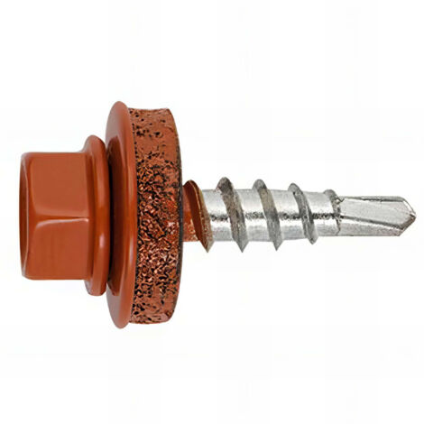Index – Vis autoperceuse pour bois tendre et dur – Acier zingué RAL 8004 – 4,8 x 35 mm – Empreinte SW8 – Boite de 250 unités