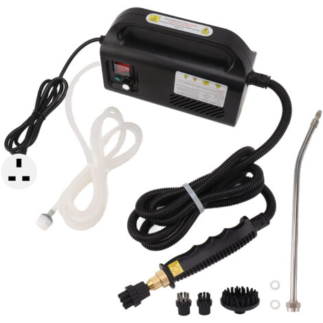 2500W Black Smart Handheld Steam Cleaner Home High Pressure Steam Cleaner Instant Heat Steam Cleaning Machine UK Plug 220V
