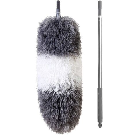 250cm Plumeau Télescopique. Plumeau Toile D'araignée Poussière. Tete de Loup Tête Pliable Lavable
