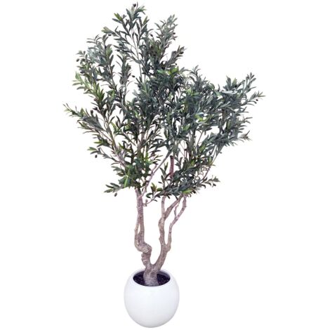250cm XXL Artificial Olive Tree with Decorative Planter