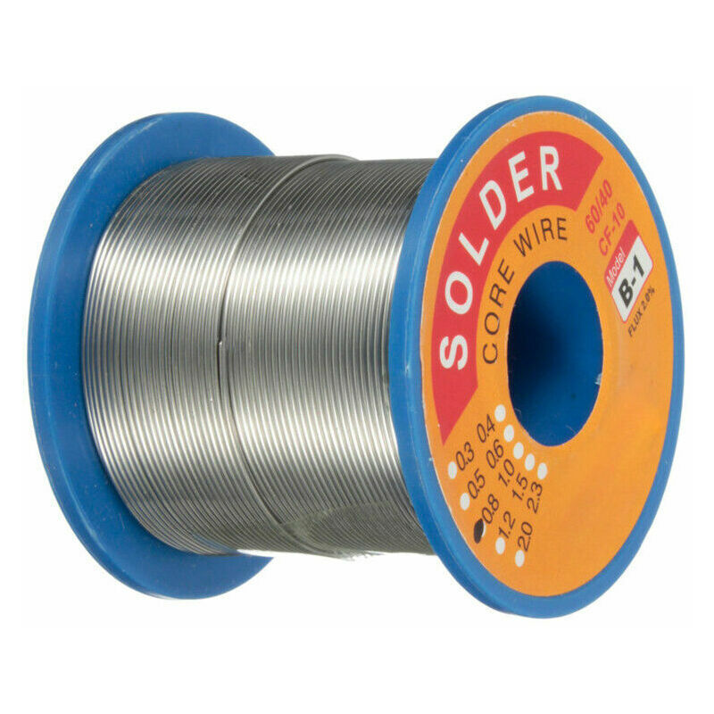 Ensoleille - 250gm 60/40 0.8mm Étain-Plomb Fil à Souder Bobine à Souder Noyau De Colophane Pour Les Dispositifs De Circuit Électronique