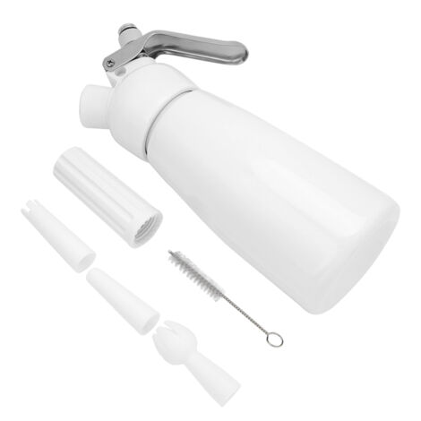 250mL Dispensateur à Crème Chantilly Portable en Aluminium Rouge - Fouet à Mousse pour Desserts