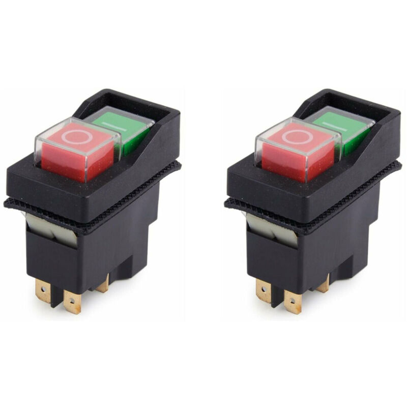 Keyoung - 250V IP55 KJD17 KLD28 Arrêt de démarrage à 4 Broches sur Le commutateur Hors Tension Volt 2BTN adapté aux Machines d'atelier(2PES)