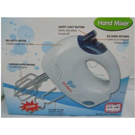 250w Super Light 6 Speed Double Whisk Blender Whisk With Double Whips